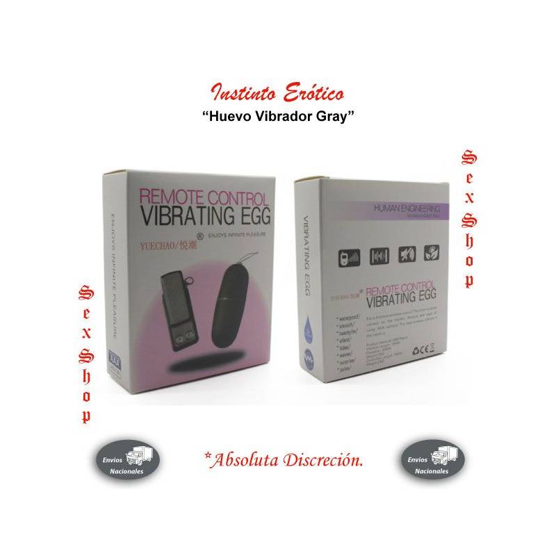 Huevo Vibrador Gray con Control Remoto Inalámbrico